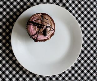 Cupcake med hallonfrosting